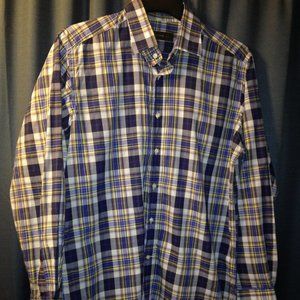 Etro Blue Plaid size 42 shirt